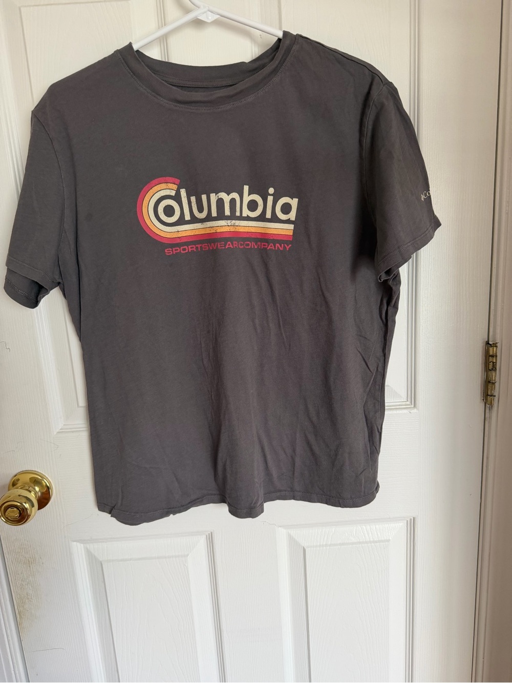 Columbia Gray Retro Logo Short Sleeve Tee